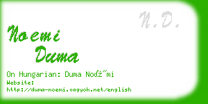 noemi duma business card